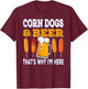 Corndog Carnival Beer Fried Corn Dog T-Shirt - T-Shirt | Maroon