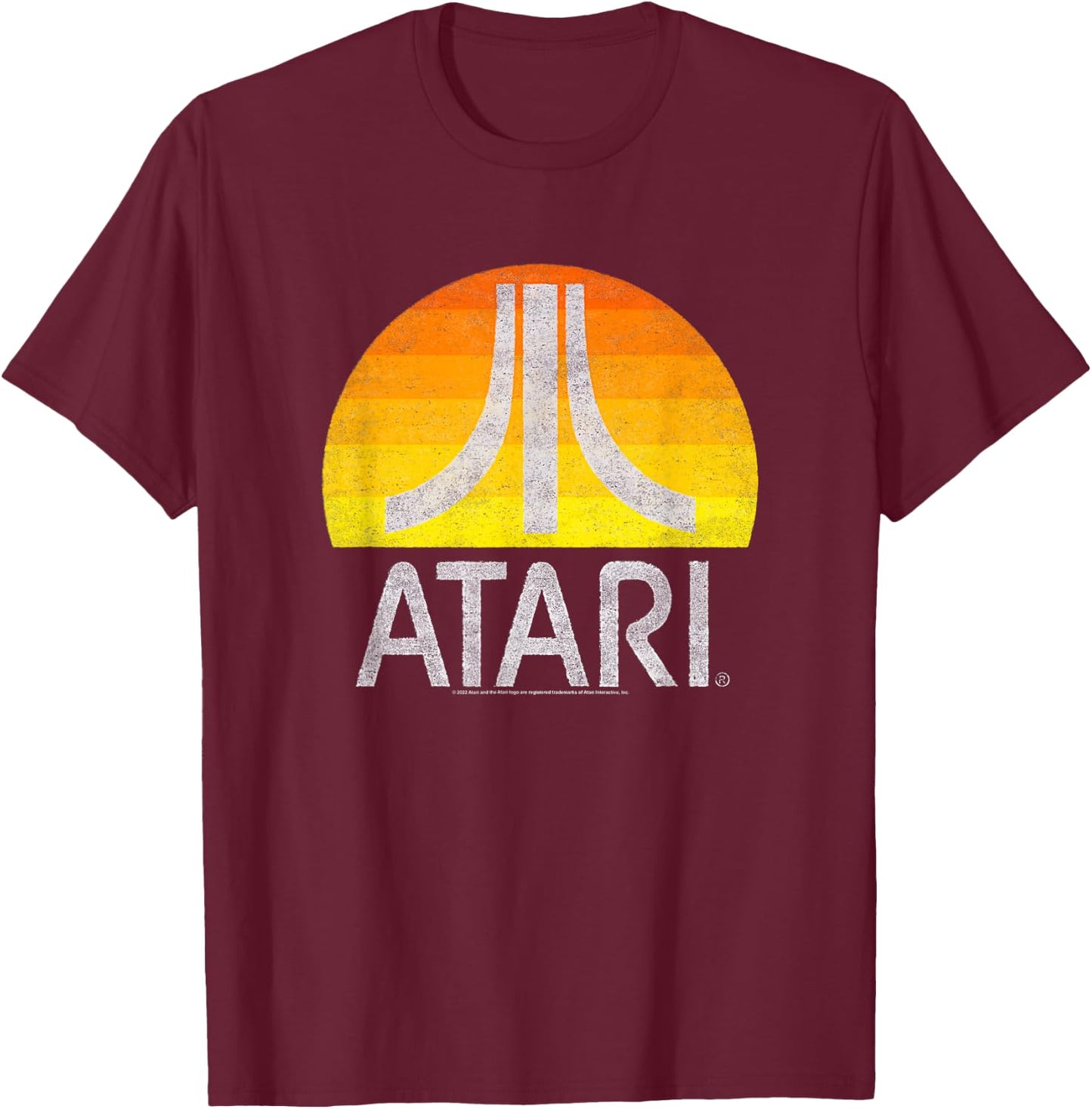 Atari Sunrise Eroded T-Shirt - T-Shirt | Maroon