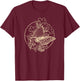 Fairy Grunge Goblincore ästhetische Blumen und Motten T-Shirt - T-Shirt | Maroon
