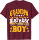 Grandpa of the Birthday Boy Excavator Construction Truck T-Shirt - T-Shirt | Maroon