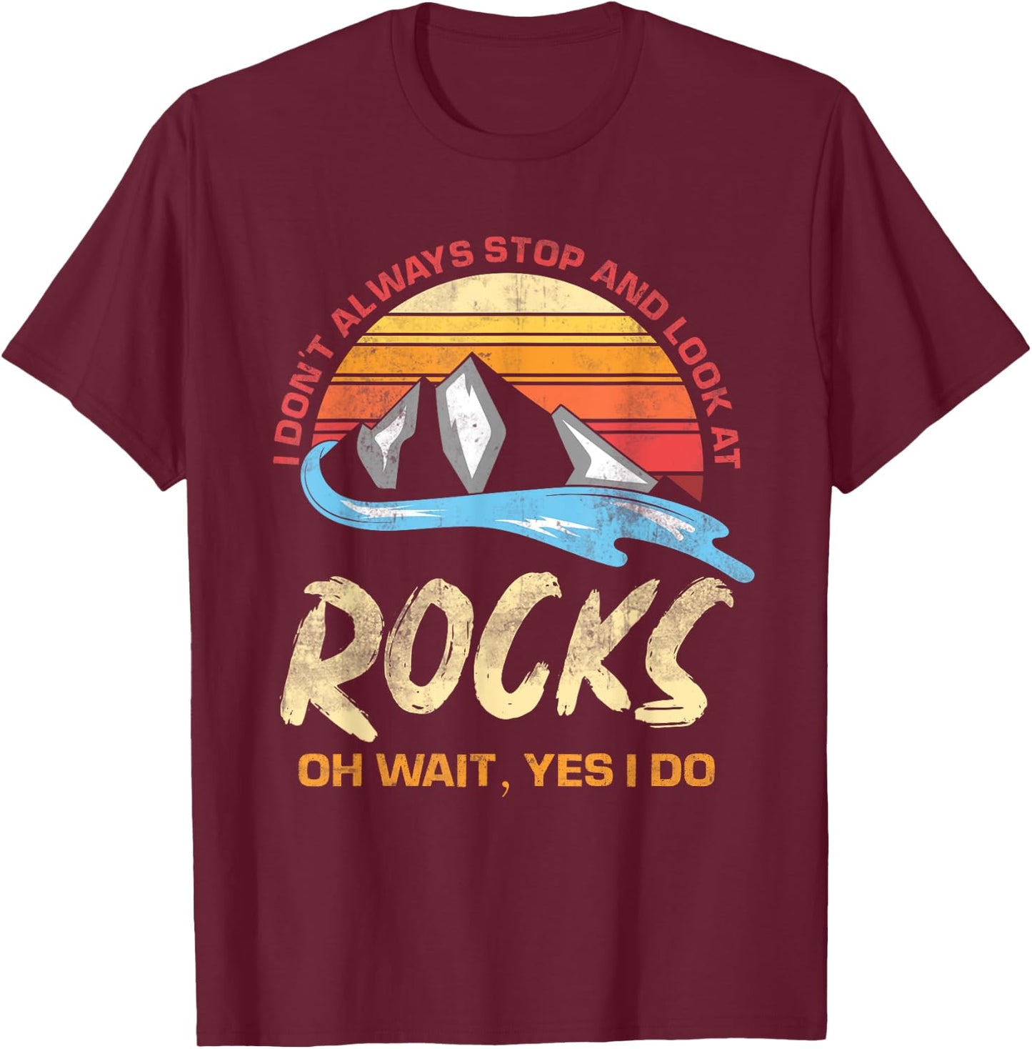 Retro Science Nerd Rock Collector Gift Funny Geology T-Shirt - T-Shirt | Maroon