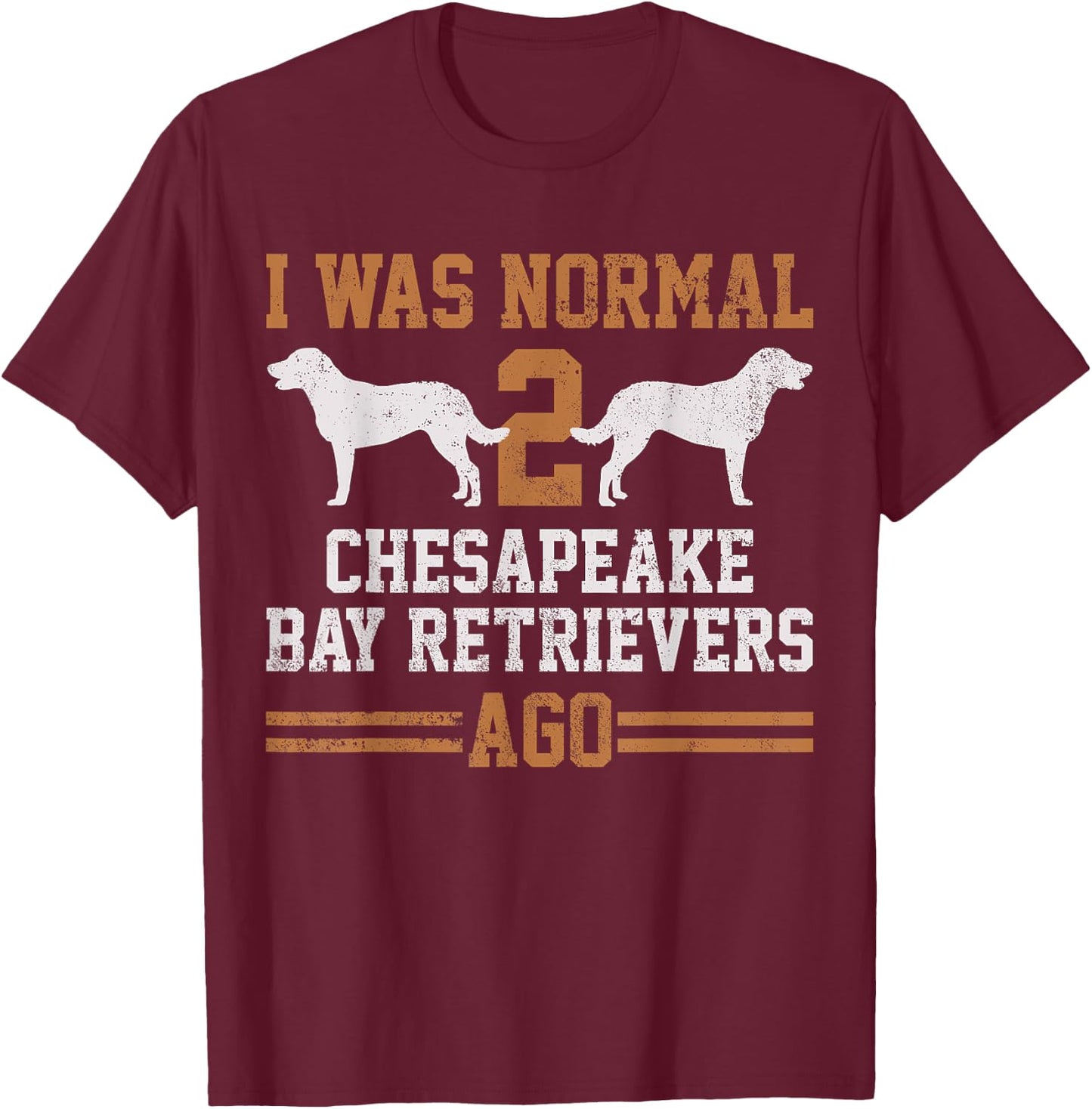 Awesome Dog Gifts Chesapeake Bay Retriever Dog - Men's Black Short Sleeve Classic Fit Cotton 60% Polyester 40% S T-Shirt - T-Shirt | Maroon