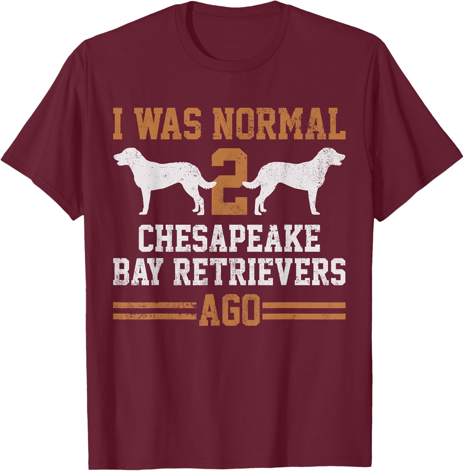 Awesome Dog Gifts Chesapeake Bay Retriever Dog - Men's Black Short Sleeve Classic Fit Cotton 60% Polyester 40% S T-Shirt - T-Shirt | Maroon
