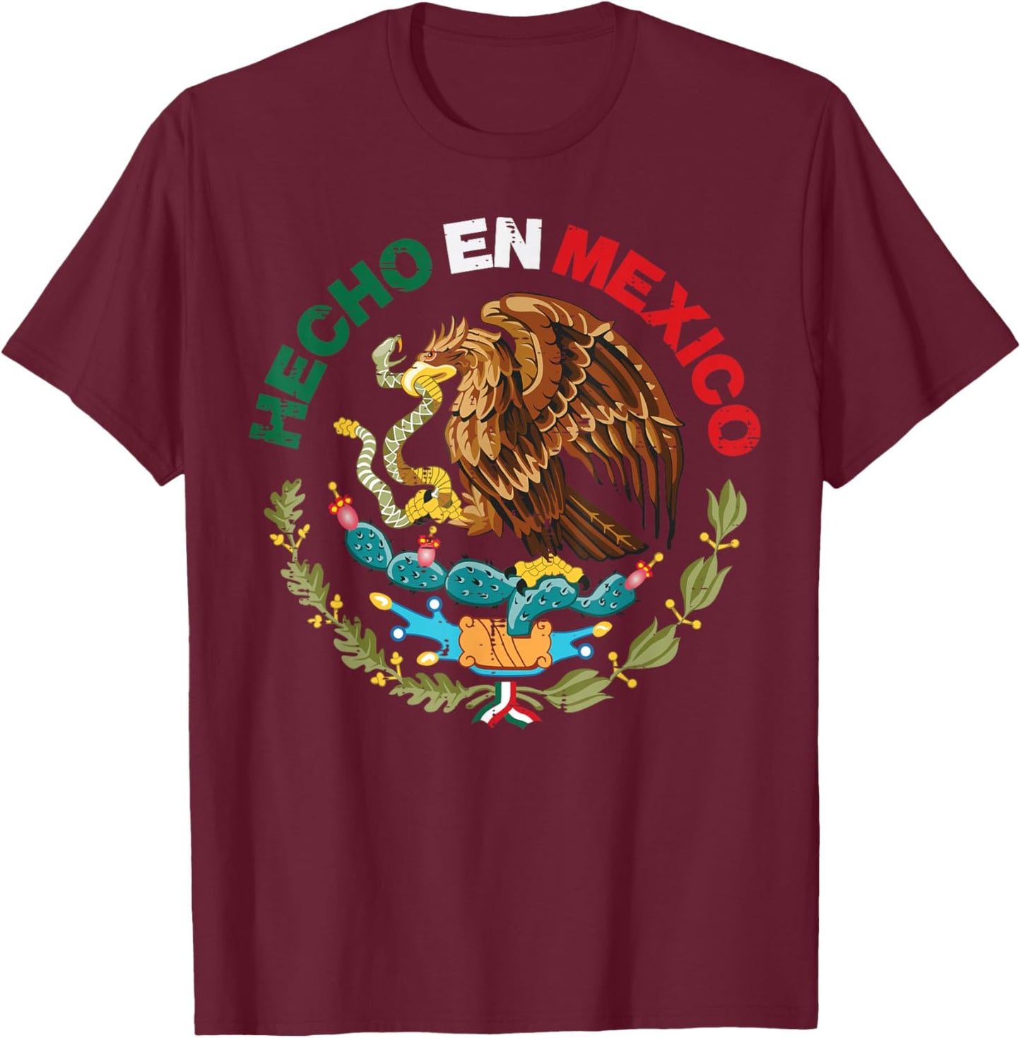 Hecho En Mexico Eagle Mexican Independence Day Men Women Kid T-Shirt - T-Shirt | Maroon