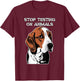 Stop Animal Testing - End Vivisection - Free The Beagles T-Shirt - T-Shirt | Maroon