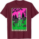 Funny Tarot Card Deadlifter Skeleton Graveyard Workout Art T-Shirt - T-Shirt | Maroon