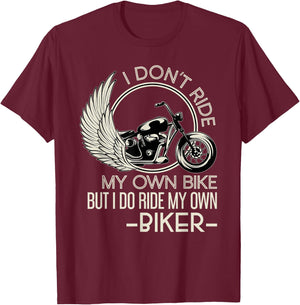 Motorcyclist Funny Motorcycle Gift Women Biker T-Shirt - T-Shirt | Maroon