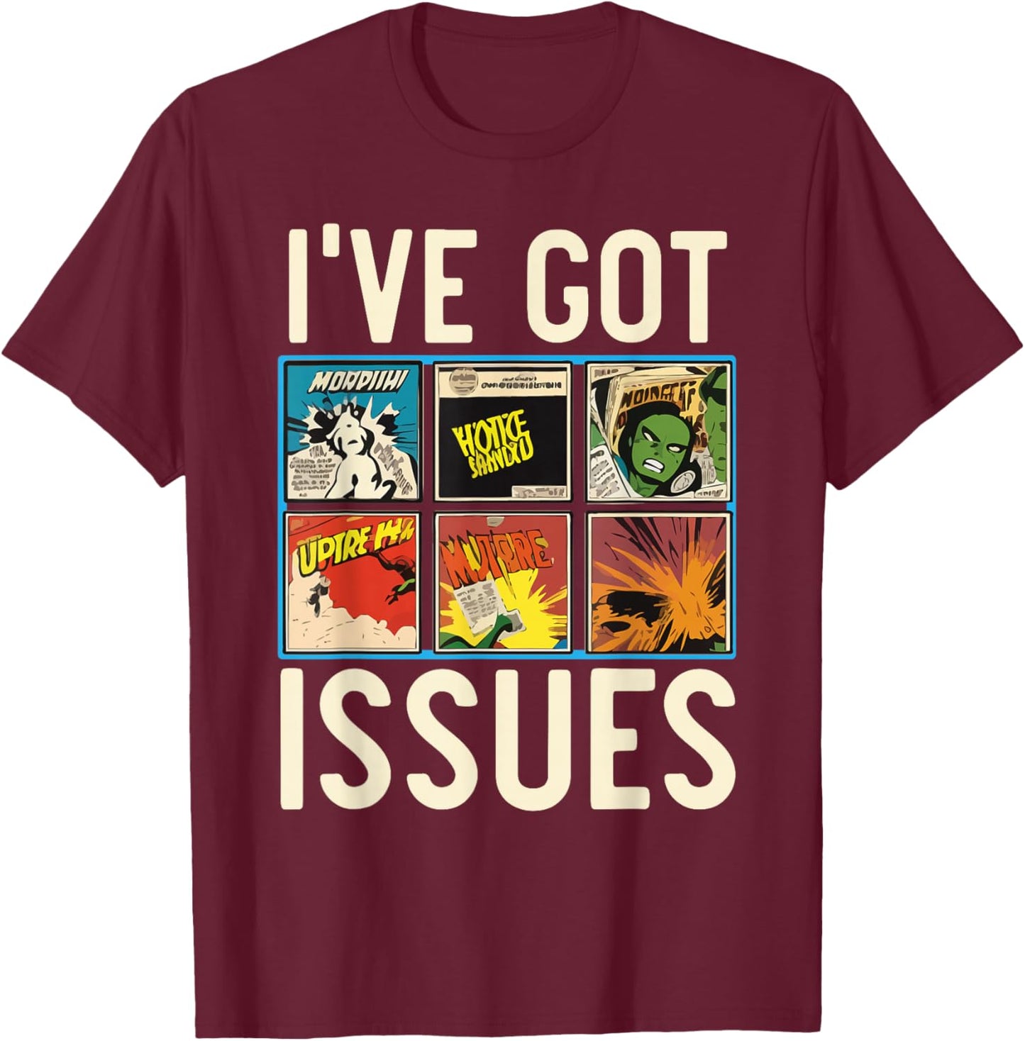 Comic Collector Comic Reader Reading Comic Books T-Shirt - T-Shirt | Maroon