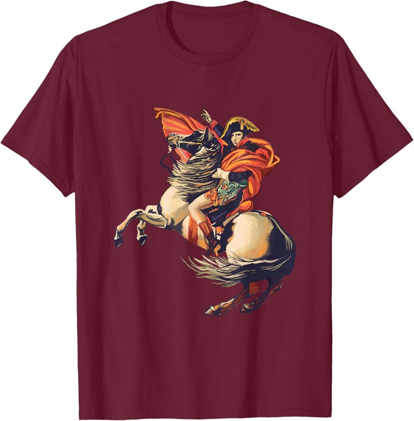 Napoleon Bonaparte French Military Leader History Teacher T-Shirt - T-Shirt | Maroon