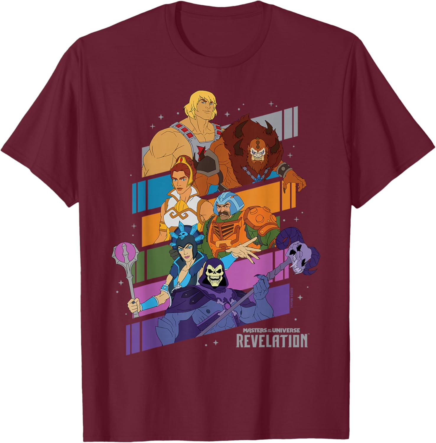 Motu - Masters of The Universe Revelation Group T-Shirt - T-Shirt | Maroon