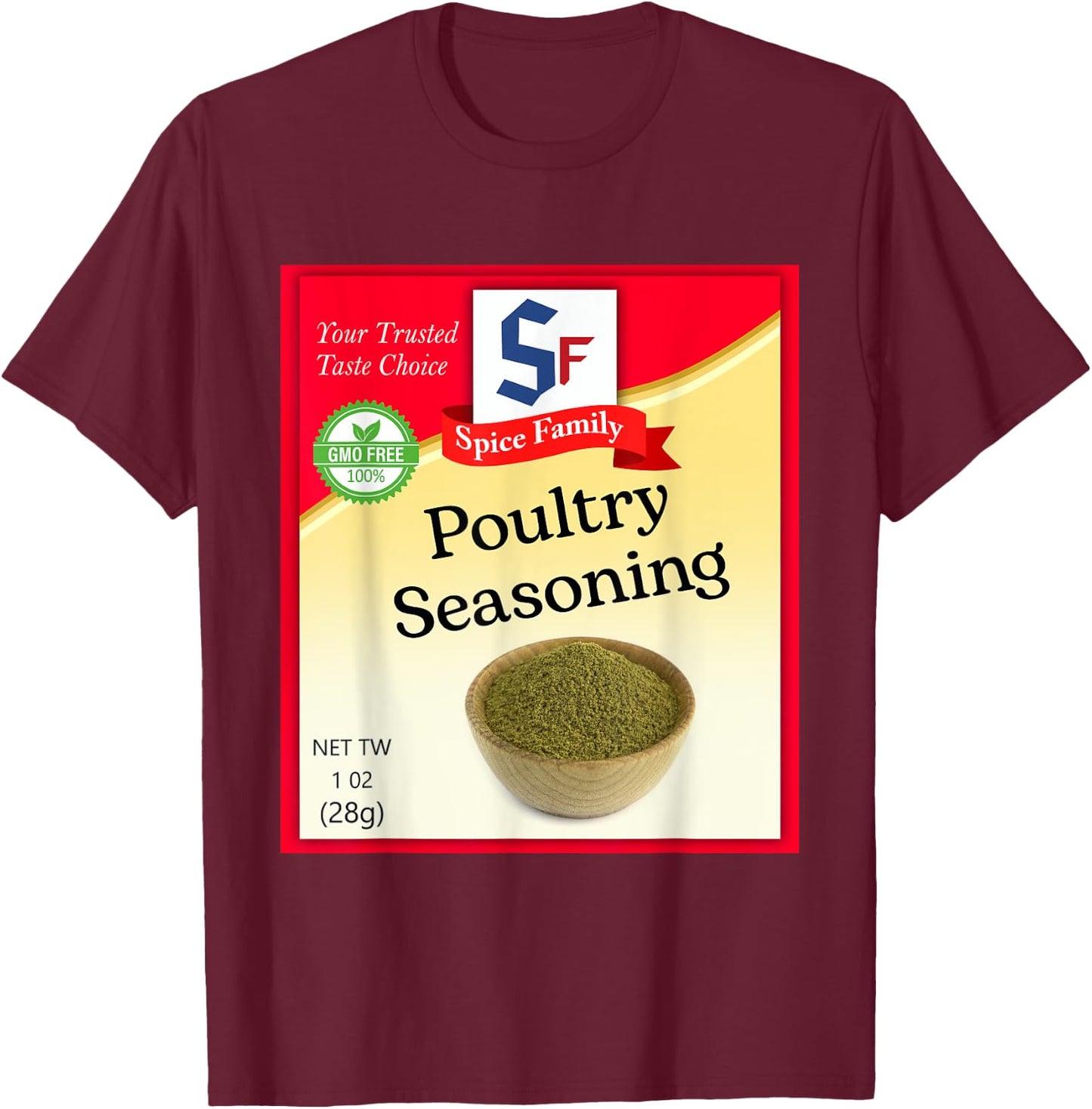 Poultry Seasoning Condiment Costume Holiday Spice Costumes T-Shirt - T-Shirt | Maroon