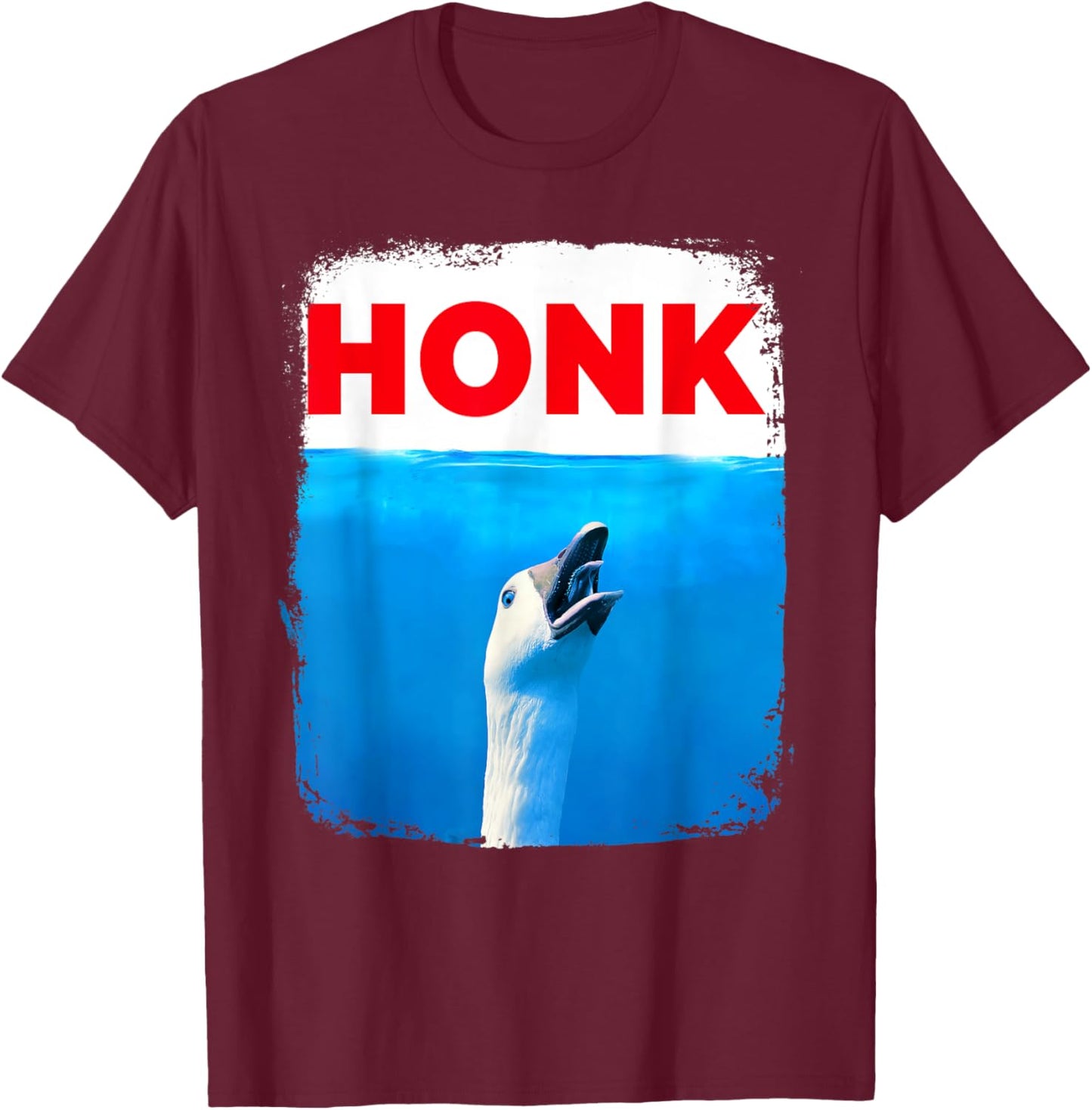 Honk Goose - Funny Cute Duck Goose Lover Meme Idea T-Shirt - T-Shirt | Maroon