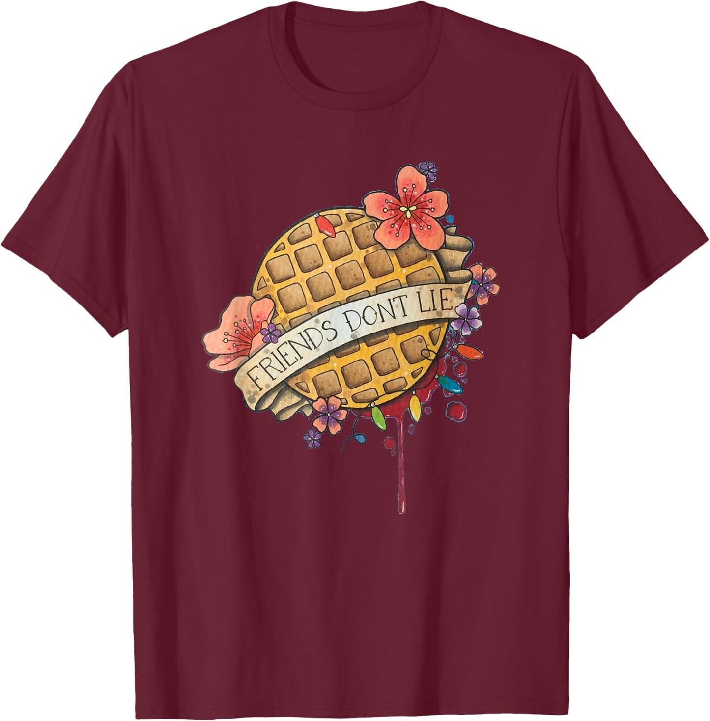 Friends Dont Lie shirt T-Shirt - T-Shirt | Maroon