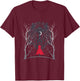 Red Riding Hood and the Wolf in the Moonlight - Occult, Witchcraft T-Shirt - T-Shirt | Maroon