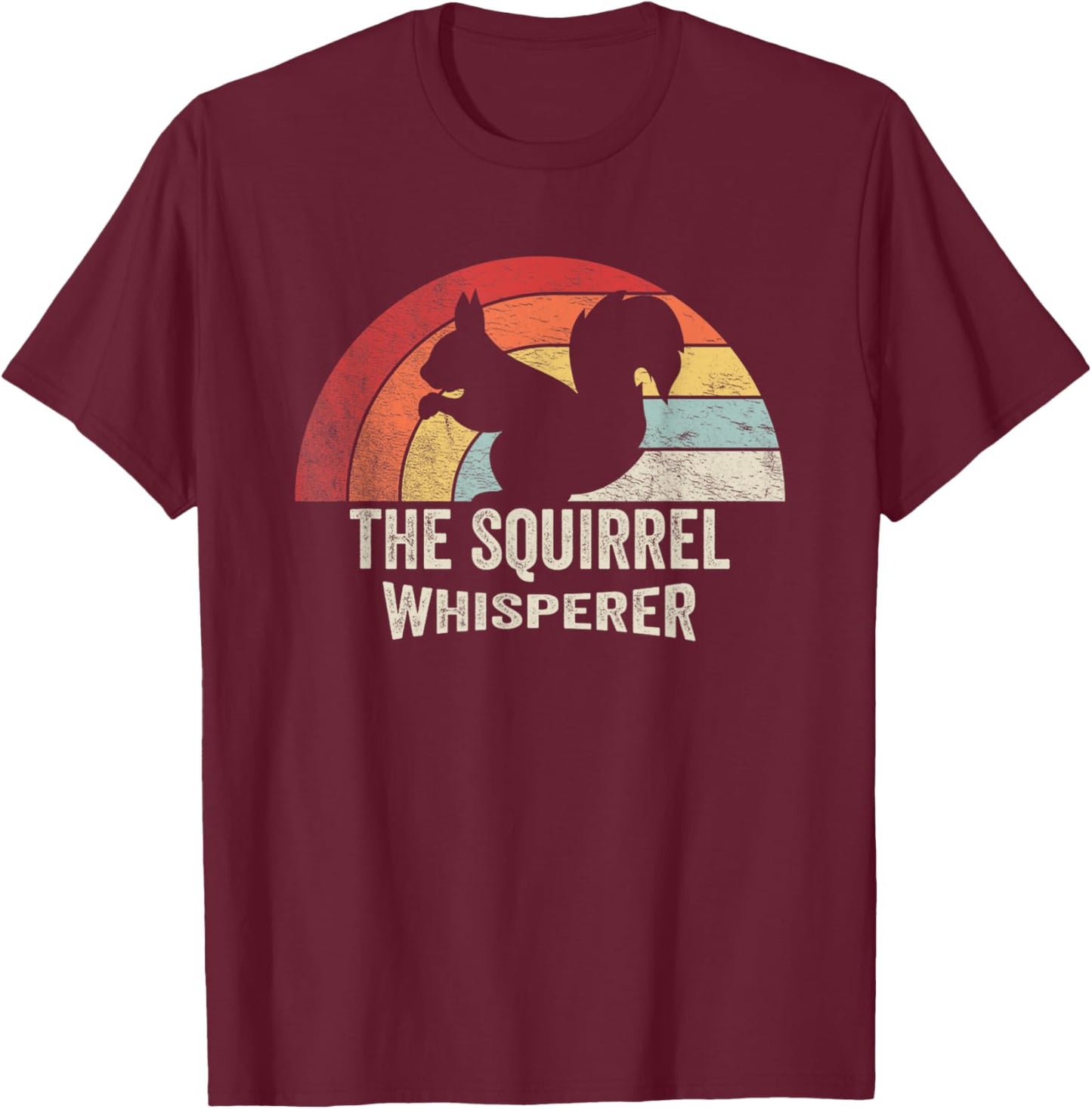 Retro Vintage Squirrel Lover Squirrel Whisperer T-Shirt - T-Shirt | Maroon