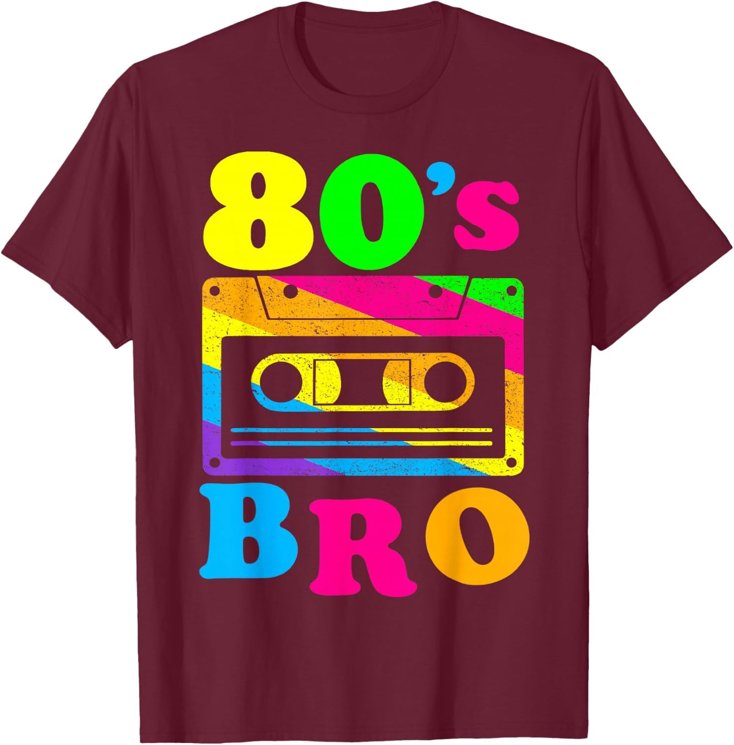 This Is My 80s Bro 80's 90's Party T-Shirt - T-Shirt | Maroon