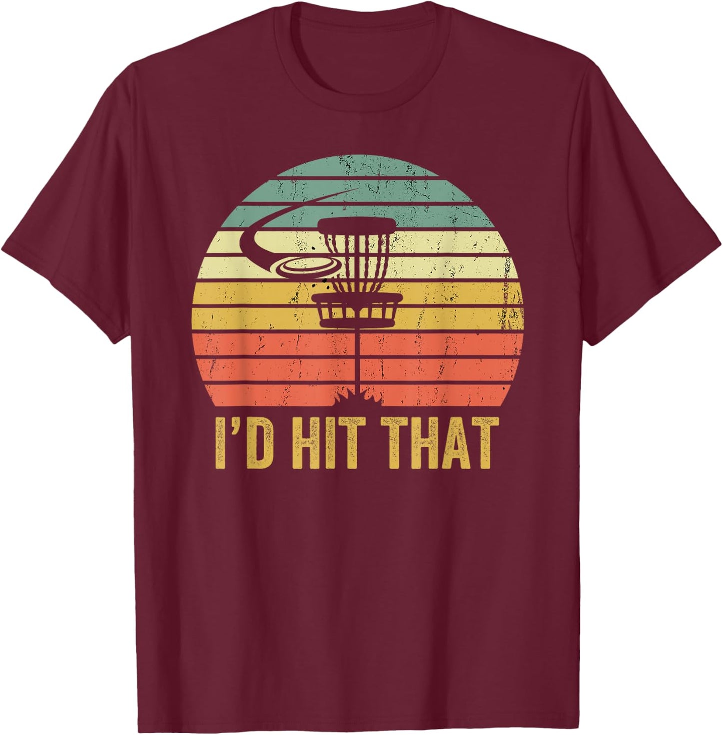 Disc Golf Funny Frisbee Sport Father's Day T-Shirt - T-Shirt | Maroon