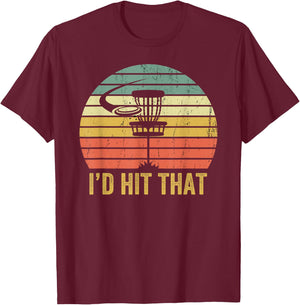 Disc Golf Funny Frisbee Sport Father's Day T-Shirt - T-Shirt | Maroon