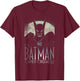 Batman: Caped Crusader Caped Crusader , Black, S T-Shirt - T-Shirt | Maroon