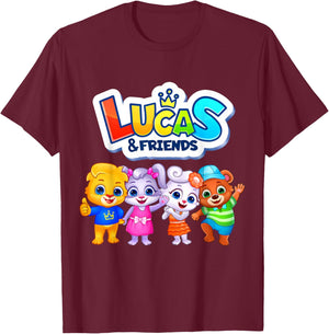 Lucas and Friends by RV AppStudios Squad T-Shirt - T-Shirt | Maroon