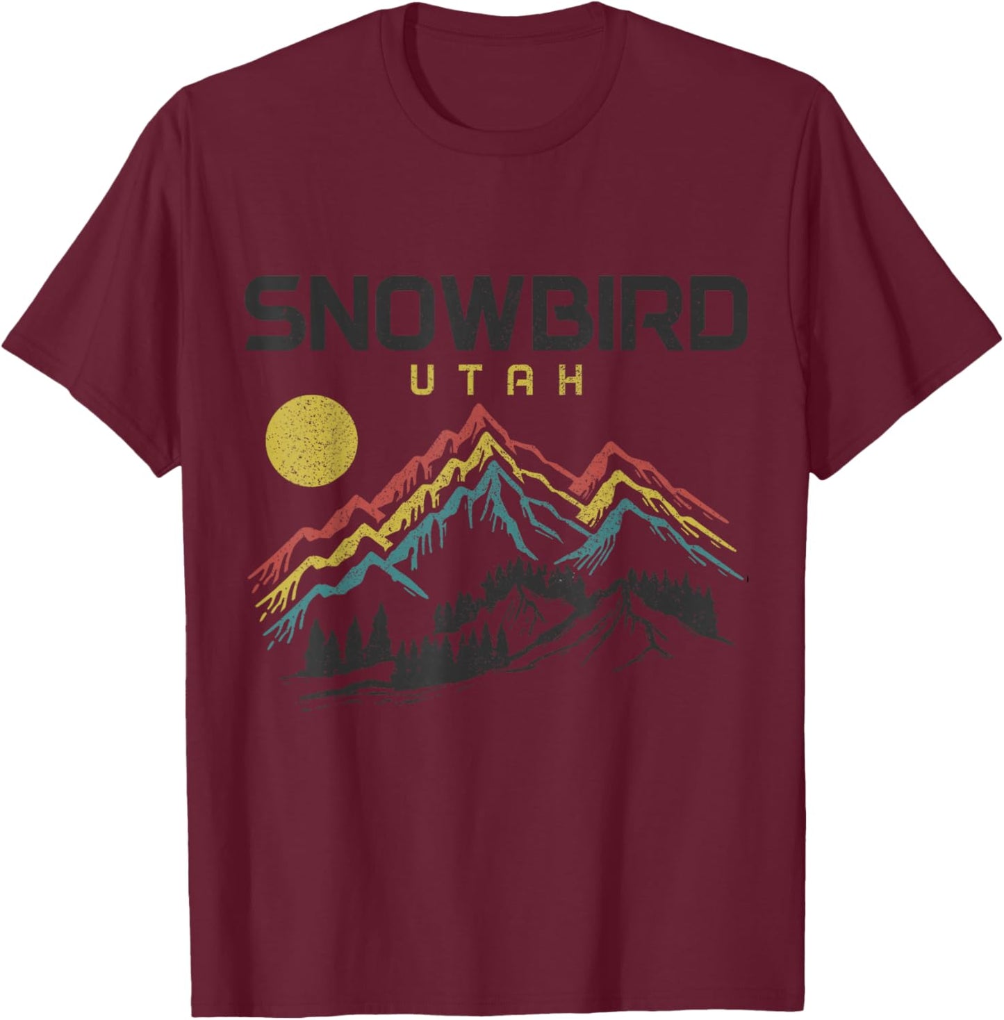 Snowbird Utah Ski Winter sports Skiing Skier T-Shirt - T-Shirt | Maroon