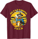 Funny Fall Scarecrow Outstanding in My Field Corn Maze T-Shirt - T-Shirt | Maroon