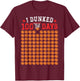 100 Days Of School Basketball Dunked 100th Day For Boys Kids T-Shirt - T-Shirt | Maroon
