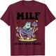 Funny Saying MILF Man I Love Frogs Frog Lovers T-Shirt - T-Shirt | Maroon