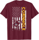 Patriotic Cornhole Player USA American Flag Corn Hole Lover T-Shirt - T-Shirt | Maroon