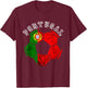 Portugal Flag Ball Portuguese Soccer Player Portuguese Pride T-Shirt - T-Shirt | Maroon