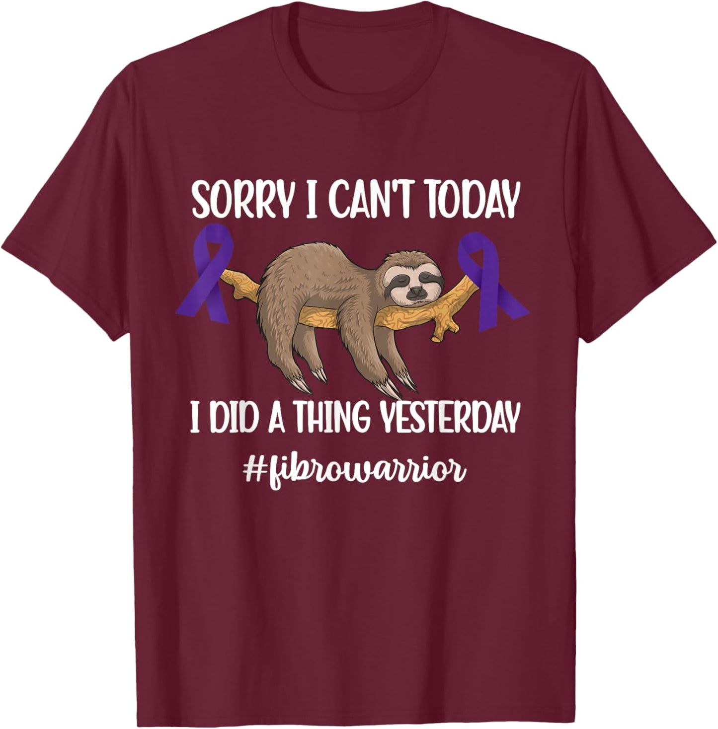 Fibromyalgia Awareness Month Fibromyalgia Warrior T-Shirt - T-Shirt | Maroon