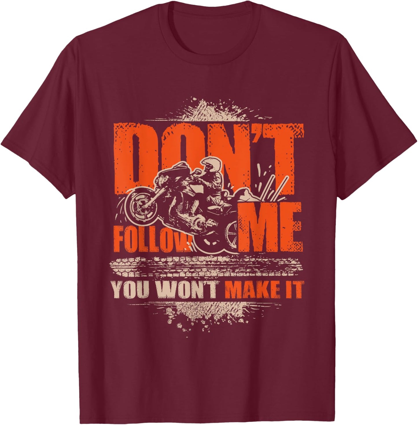 Folgen Mir Nicht Du Schaffst Es Nicht Wheelie Trike Motorcycle T-Shirt - T-Shirt | Maroon