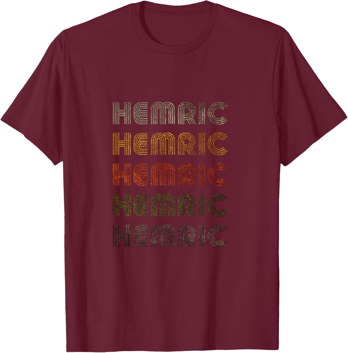 Love Heart Hemric Grunge Vintage Style Black Hemric T-Shirt - T-Shirt | Maroon