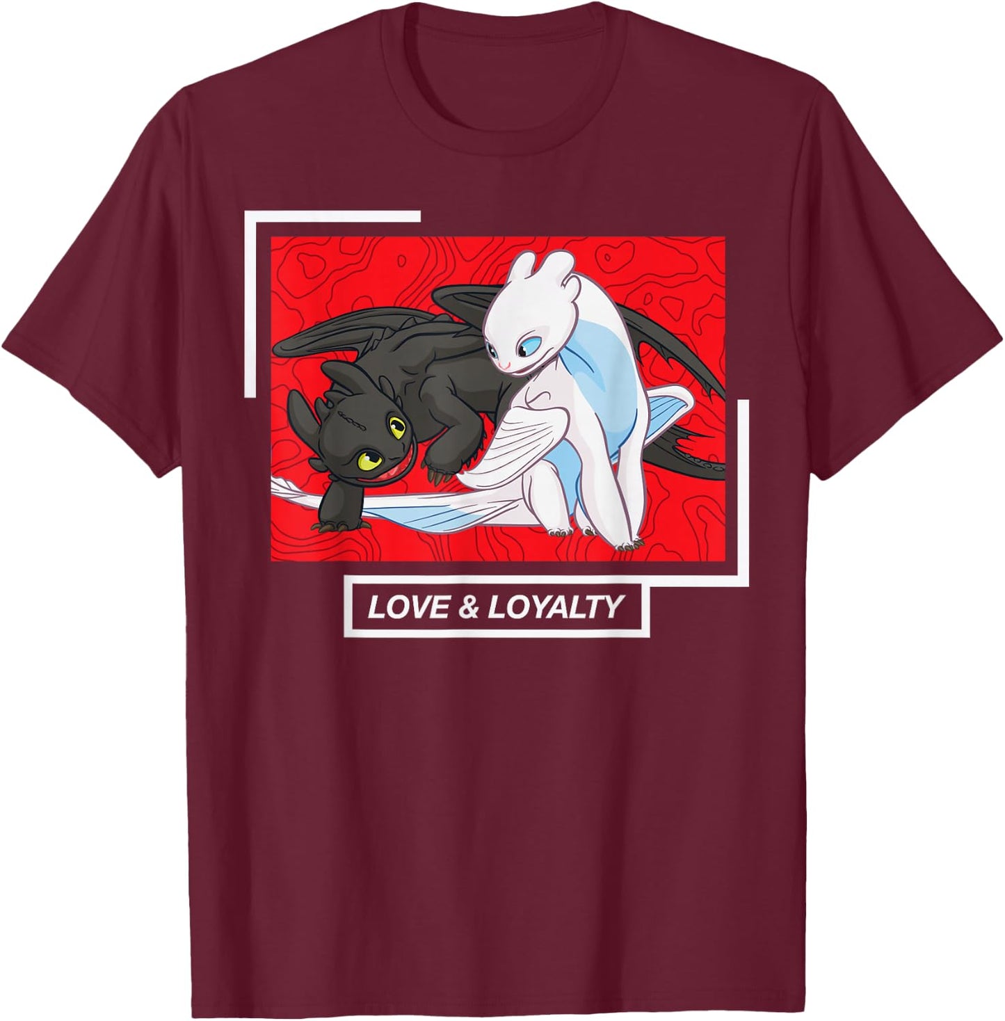 How to Train Your Dragon 3 Hidden World Tooth Fury Swoon T-Shirt - T-Shirt | Maroon