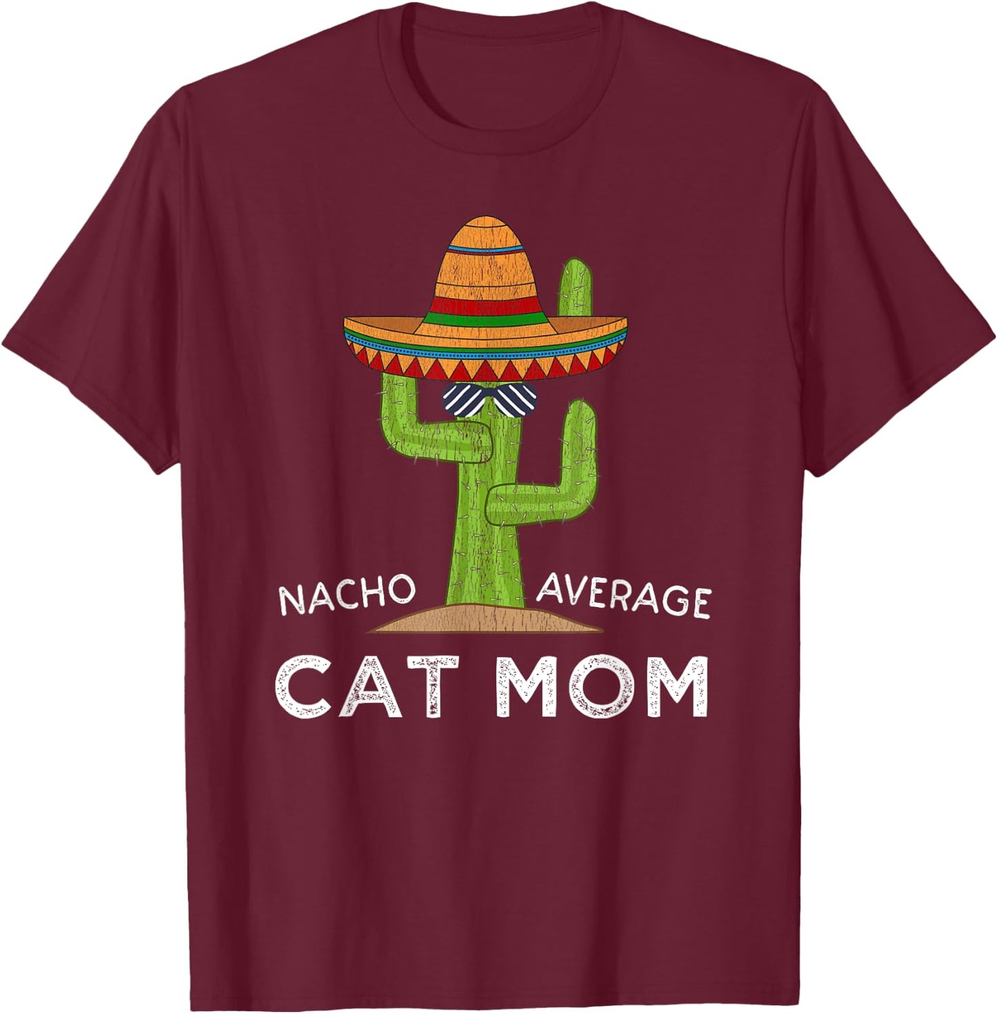 Funny Cat Mom Men Women Girls Kids T-Shirt - T-Shirt | Maroon