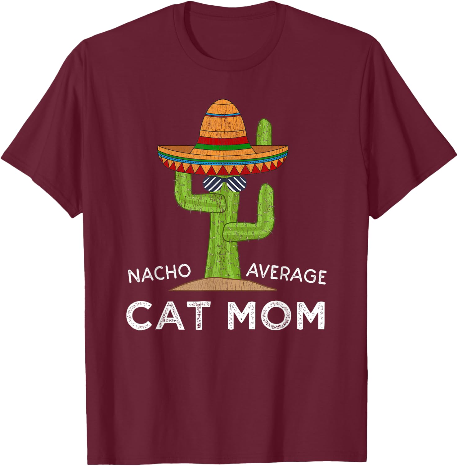 Funny Cat Mom Men Women Girls Kids T-Shirt - T-Shirt | Maroon