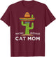 Funny Cat Mom Men Women Girls Kids T-Shirt - T-Shirt | Maroon