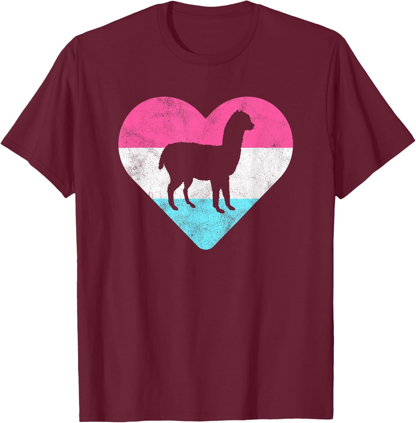 Retro Vintage Alpaca Gift or Girls T-Shirt - T-Shirt | Maroon