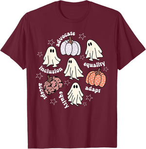 Halloween Advocate Heat Transfers Special Education Teacher Men Women T-Shirt - T-Shirt | Maroon