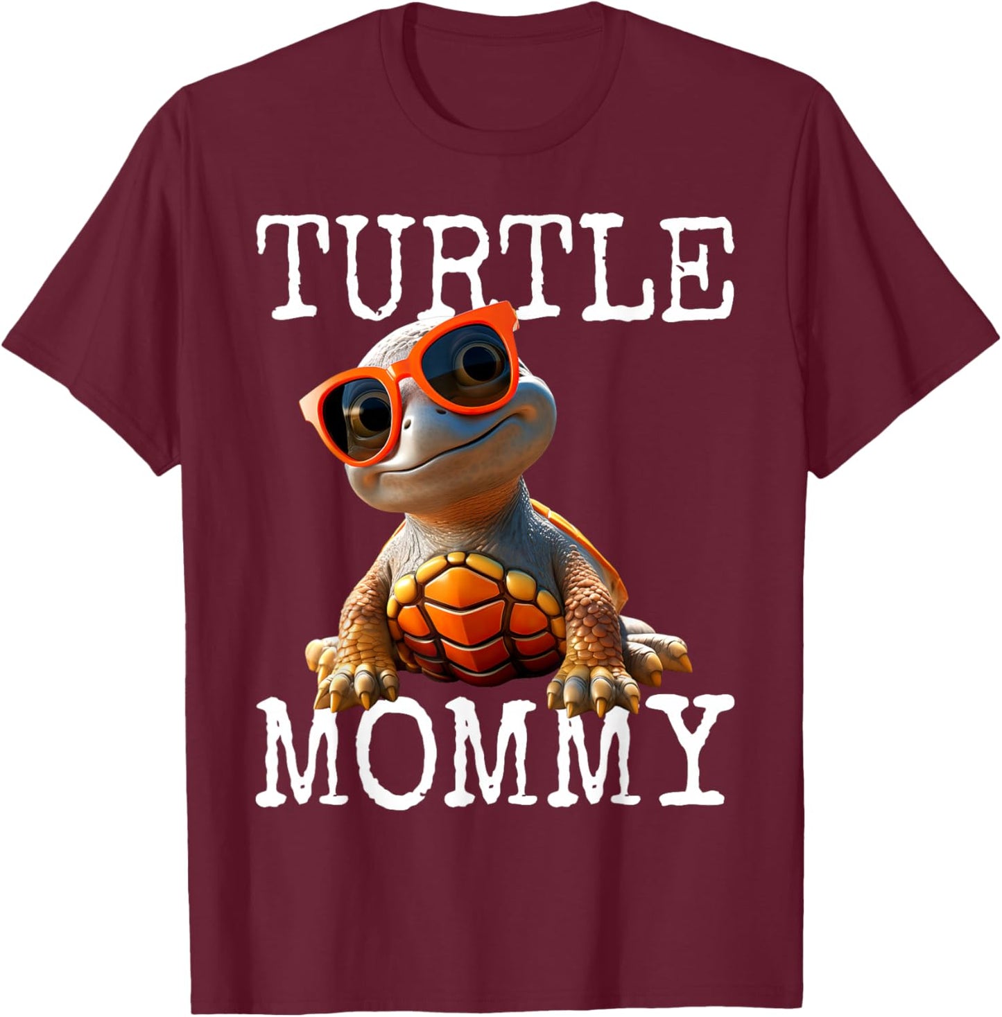 Turtle Mommy Mother Turtle Mother's Day Mom Turtles T-Shirt - T-Shirt | Maroon