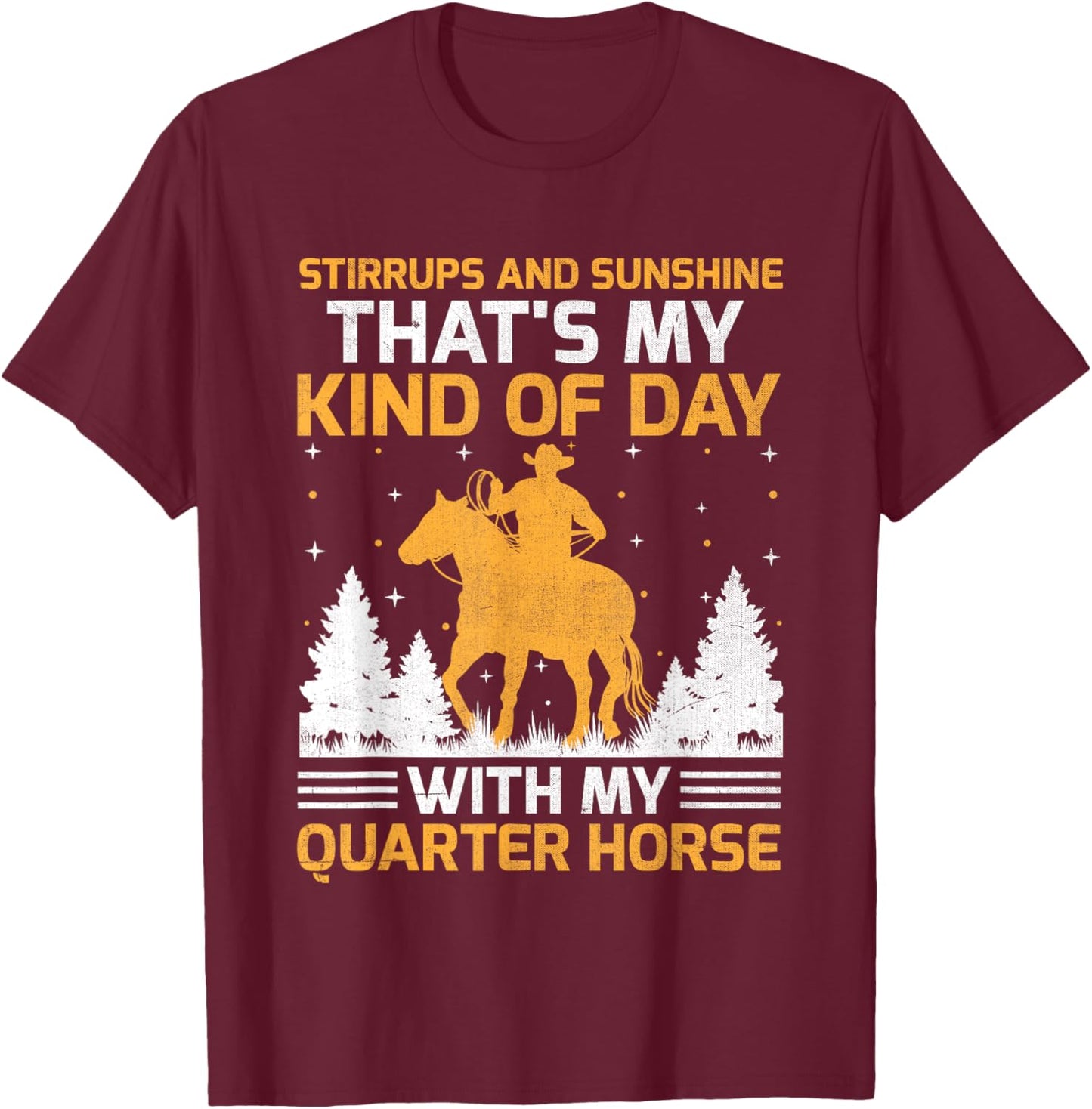 American Quarter Horse Owner Horse Riding Horses Racing T-Shirt - T-Shirt | Maroon