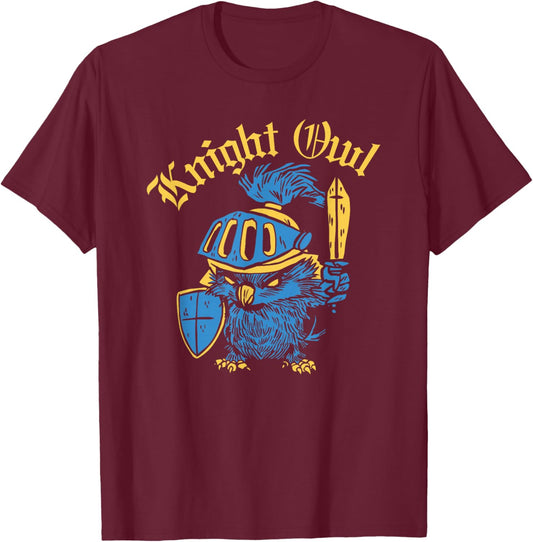 Renaissance Festival, Knight's Owl, Ren Faire for Children T-Shirt - T-Shirt | Maroon
