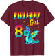 Birthday Girl Dragon 8 Theme Party Outfit T-Shirt - T-Shirt | Maroon