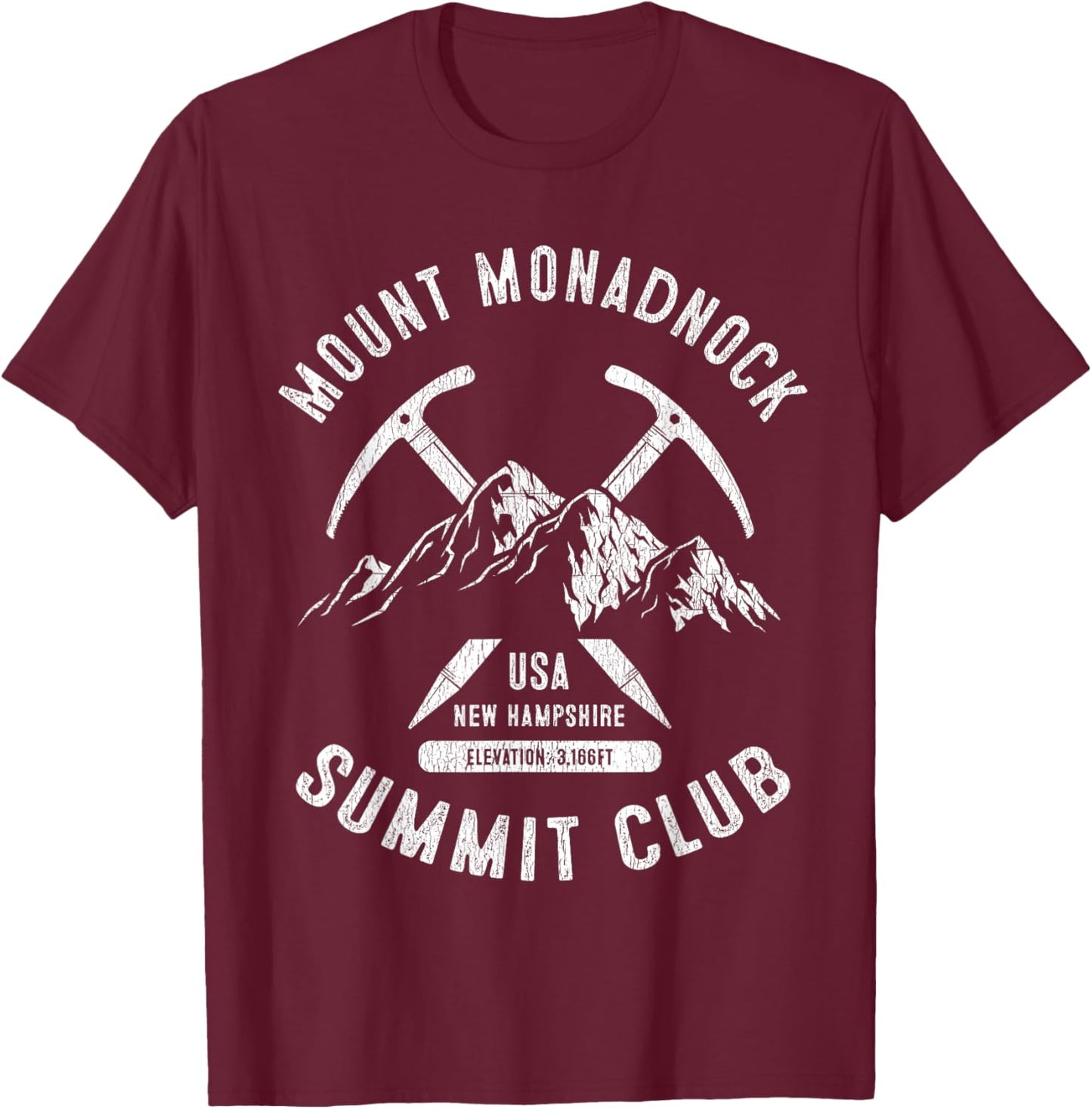 Mount Monadnock Summit Club I Climbed Mt Monadnock T-Shirt - T-Shirt | Maroon