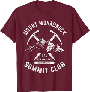 Mount Monadnock Summit Club I Climbed Mt Monadnock T-Shirt - T-Shirt | Maroon