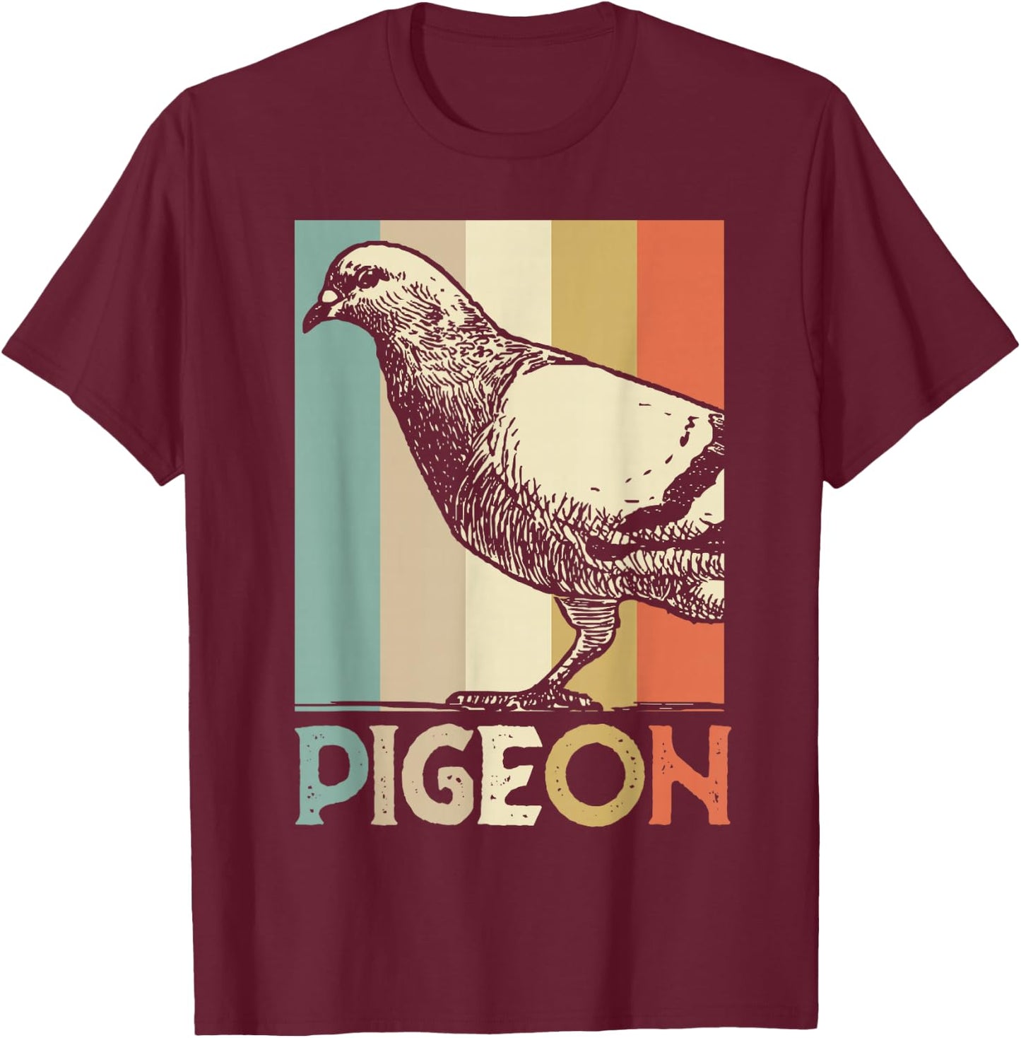 Bird Pigeon Breeder Gift Pigeon Racing Pigeon T-Shirt - T-Shirt | Maroon