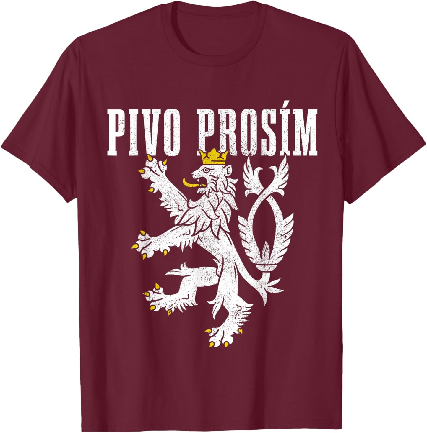 Pivo Prosim Beer Please in Czech Republic Language Prague T-Shirt - T-Shirt | Maroon