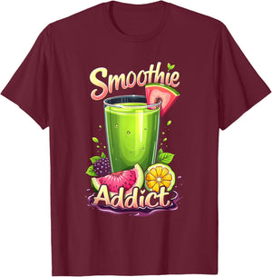 Smoothie Addict Health Drink Vegan Life T-Shirt - T-Shirt | Maroon