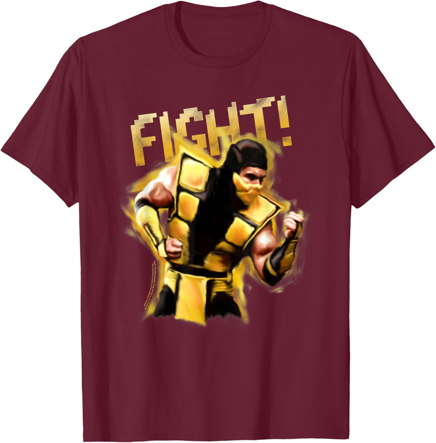 Mortal Kombat Classic Fight! T-Shirt - T-Shirt | Maroon