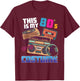 This Is My 80's Costume Disco Theme Style 80s Party T-Shirt - T-Shirt | Maroon